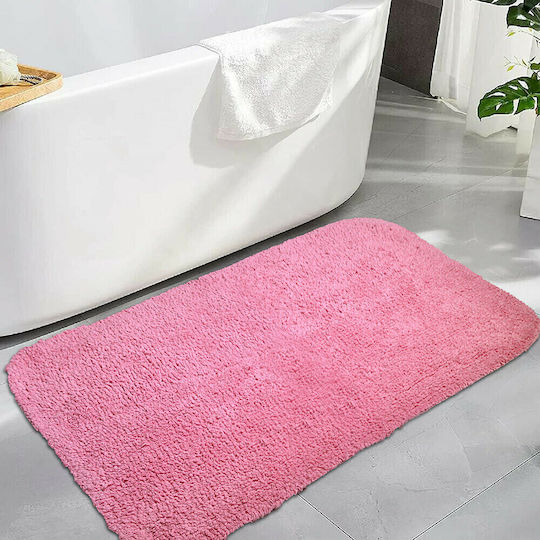 Lino Home Бански килим Памук Правоъгълена Ring 2500000613 Розов 60x90бр
