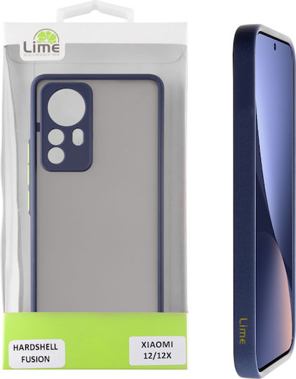 Lime Hardshell Camera Guard Back Cover Plastic / Silicone Blue with Yellow Keys (Xiaomi 12 / 12X)