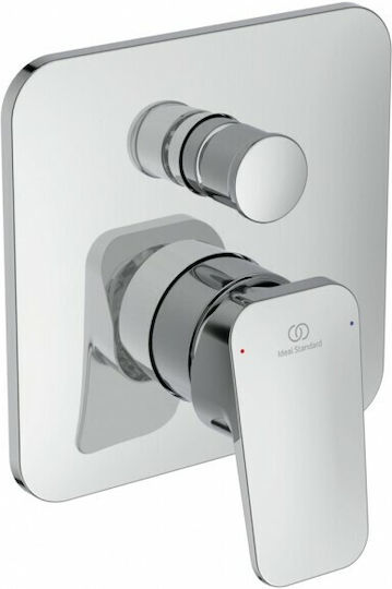 Ideal Standard Ceraplan Μίκτης Μπαταρίας Εντοιχισμού Ντουζιέρας 2 Εξόδων Chrome