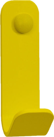Pam & Co Cârlig de Baie Simplu cu șuruburi ​5x13cm Matt Yellow