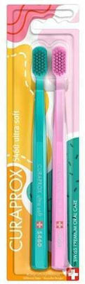 Curaprox CS 5460 Duo Manual Toothbrush Different Days Ultra Soft Veraman / Pink 2pcs