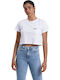 Damen Crop T-shirt Weiß