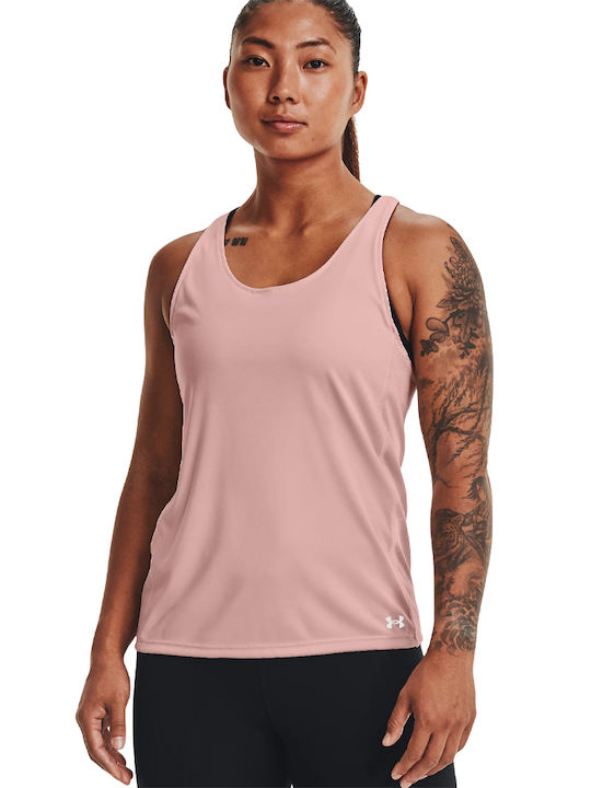 Under Armour Αμάνικη Γυναικεία Αθλητική Μπλούζα Ροζ