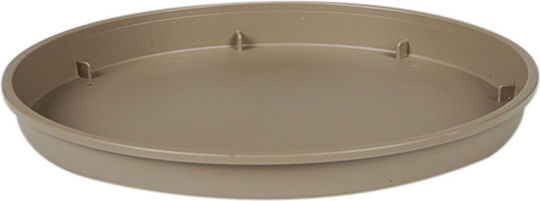 Viomes No.8 896 Plate Pot Plastic Grey Brown 38x38cm