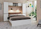 Genomax Schlafzimmermöbel-Set K-969 Weiß / Sonomo 160x200cm 4 Stück