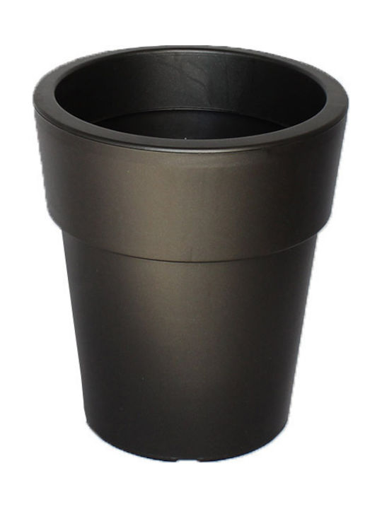 Viomes Linea Pot Plastic Charcoal 13x13x13cm.