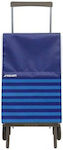 035-PLE004 Foldable Fabric Shopping Trolley Blue