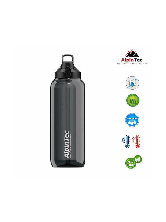 Alpin AlpinTec Αθλητικό Παγούρι Πλαστικό 1500ml Μαύρο Alpin AlpinTec Αθλητικό Παγούρι Πλαστικό 1500ml Μαύρο