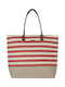 Protest Naya Beach Bag Red with Stripes
