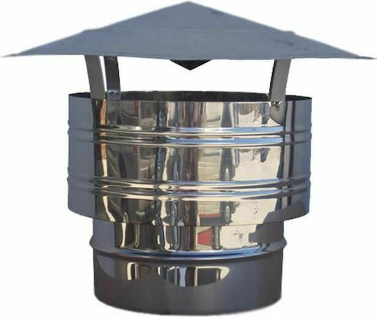 Inox Shell 1100-5001-F130 Chimney Crown Inox 130mm Silver