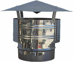 Inox Shell 1100-F80 Chimney Crown Inox 80mm Silver