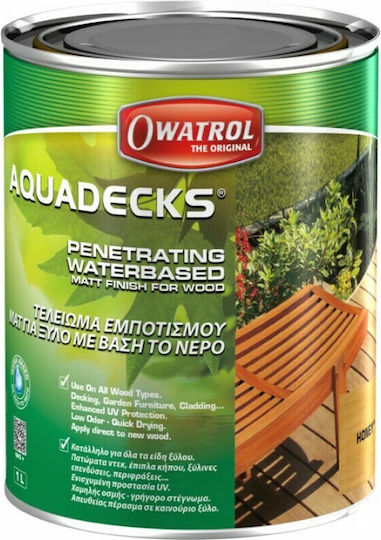 Owatrol Aquadecks Λάδι Εμποτισμού Άχρωμο Ματ 1lt