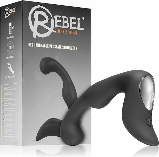 You2Toys Rebel Men's Gear Rechargeable Anal Plug with Vibration Black 14.6cm