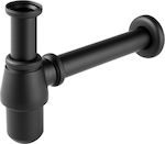 Ferro S30-BL Brass Siphon Sink with Output 32mm Black 33388