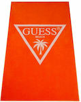 Guess M Beach Red Cotton Beach Towel 180x100cm