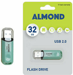 Almond Prime 32GB USB 2.0 Stick Blue