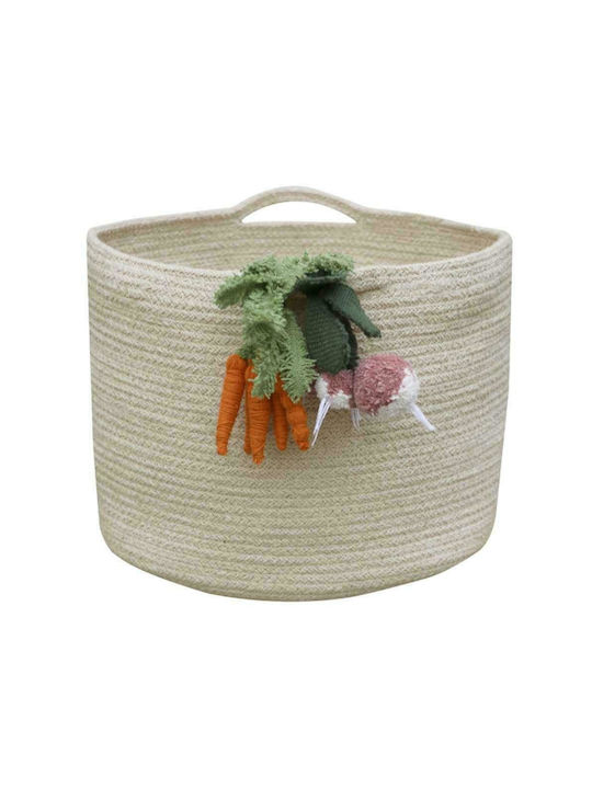 Lorena Canals Storage Basket Fabric Beige 30x30x23cm 1pcs