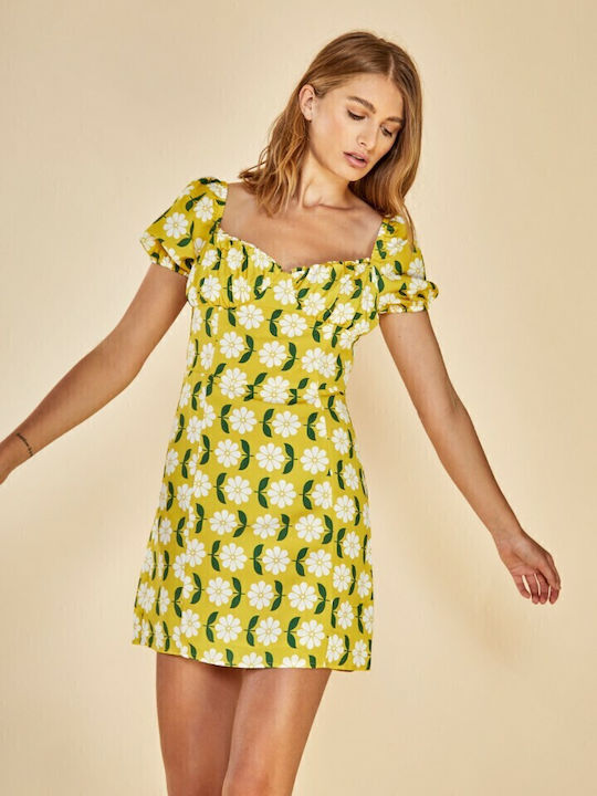Sommer Mini Kleid Blumen