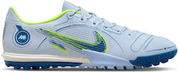 Nike Mercurial Vapor 14 Academy TF Χαμηλά Ποδοσφαιρικά Παπούτσια με Σχάρα Football Grey / Light Marine / Laser Blue / Blackened Blue