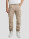 Trousers Cargo Elastic in Regular Fit Beige