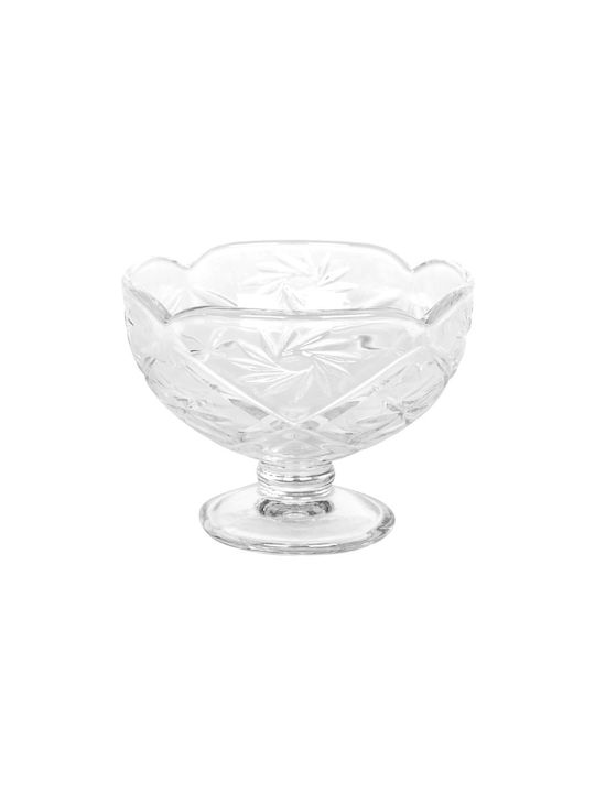 Keskor Eisschüssel Rund Glas Transparent mit Durchmesser 9.5cm 6Stück