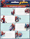 Gim Notebook Labels Spiderman 16pcs