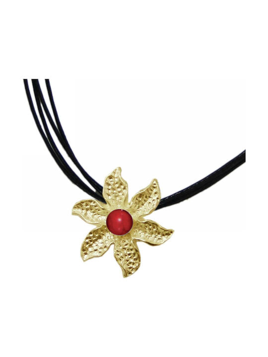 Halskette mit Design Blume
