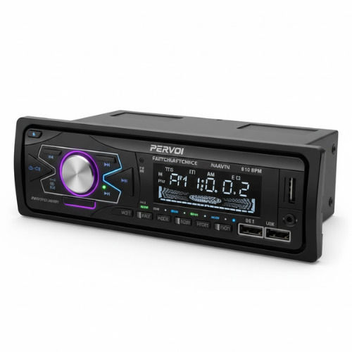 PerVoi Car Radio 1 DIN Bluetooth USB