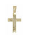 Mertzios.gr Gold Cross 14K Double Sided