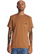 Quiksilver Slow Mover Ανδρικό T-shirt Καφέ με Στάμπα