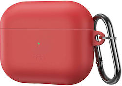 ESR Halolock Magsafe Soft Θήκη Πλαστική με Γάντζο σε Κόκκινο χρώμα για Apple AirPods 3