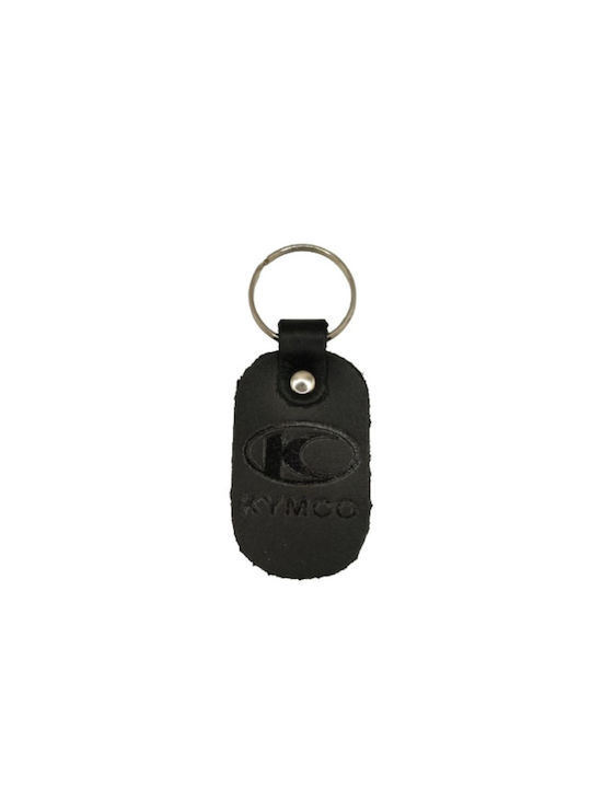 Schlüsselanhänger Leder Schlüsselring schwarz KYMCO 7018-k
