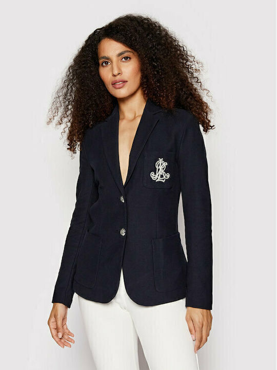 Ralph Lauren Women's Waisted Blazer Navy Blue