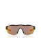 Nike Men's Sunglasses with Black Plastic Frame and Orange Mirror Lens DJ2027-355