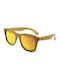 Legend Accessories Sunglasses with Brown Wooden Frame and Yellow Polarized Lens LGD-WS-503