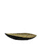 Karvounis Oval Polyresin Decorative Platter Black / Gold 45x17.5x7cm
