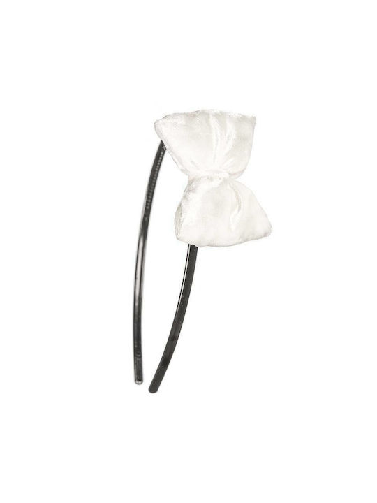 Mom & Dad White Kids Headband with Bow