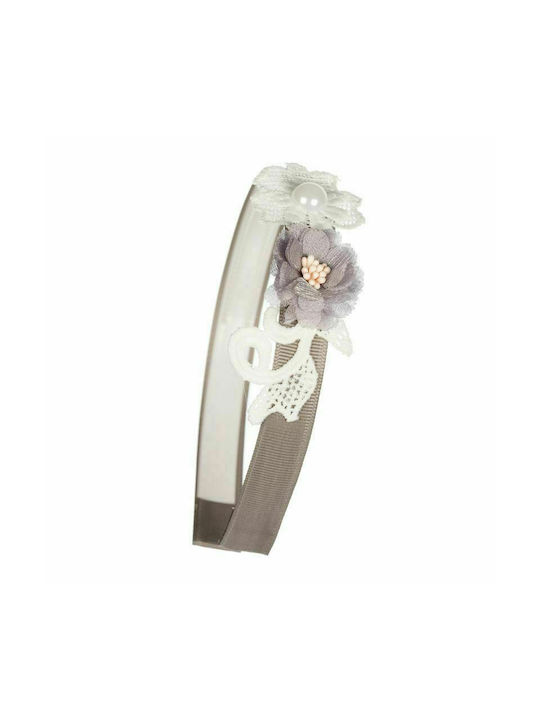 Mom & Dad Gray Kids Headband with Flower