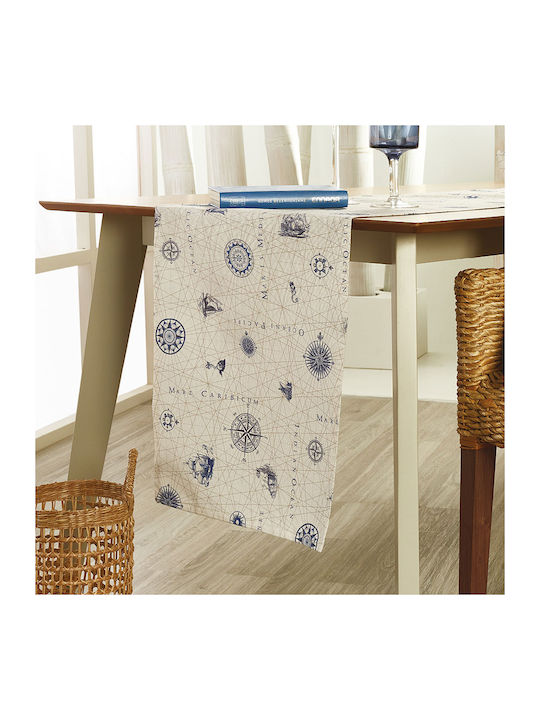 Whitegg Z106 Cotton Tablecloth Runner Ecru 45x130cm