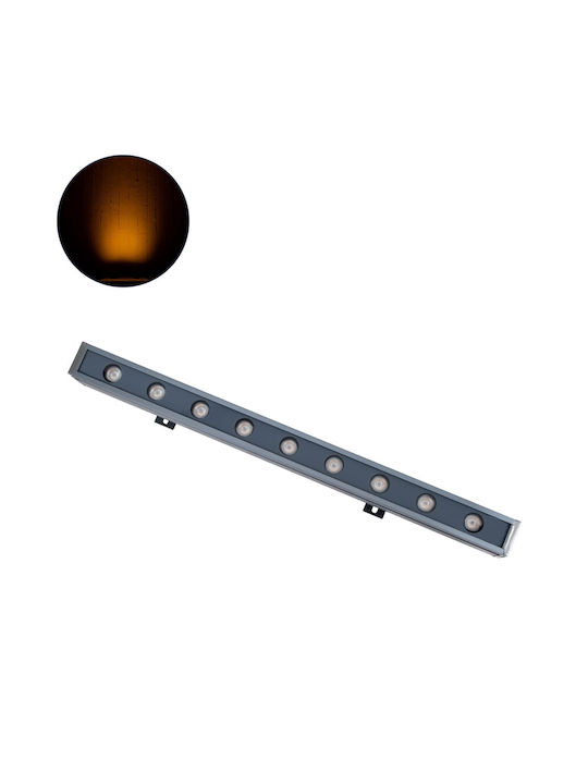 GloboStar Washer Naia Outdoor Floor Lamp LED Wall Washer 9W with Warmes Weiß Light IP65 Gray