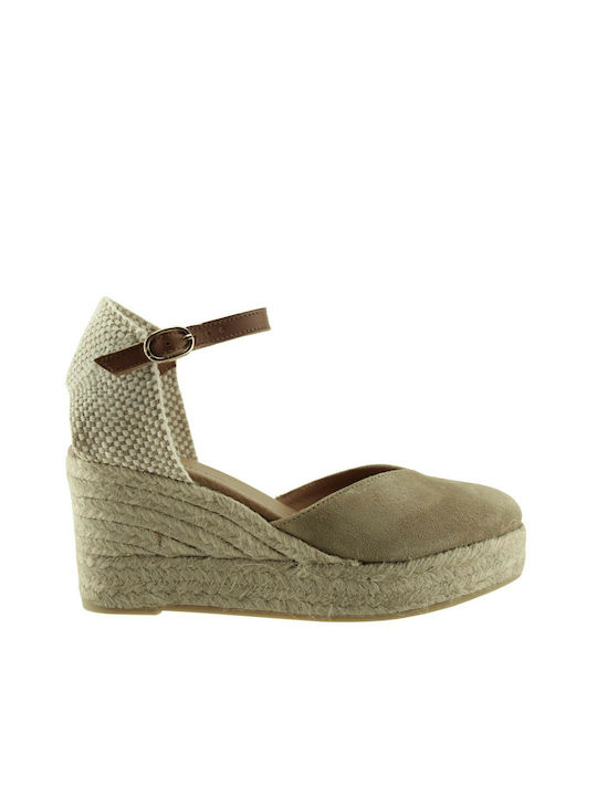 Ibizas Heritage Women's Espadrilles Leather 5-KING Cigar Suede