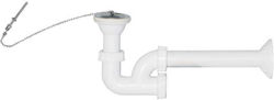 Lamaplast Ski Skip Plastic Siphon Sink with Width 7.5cm White