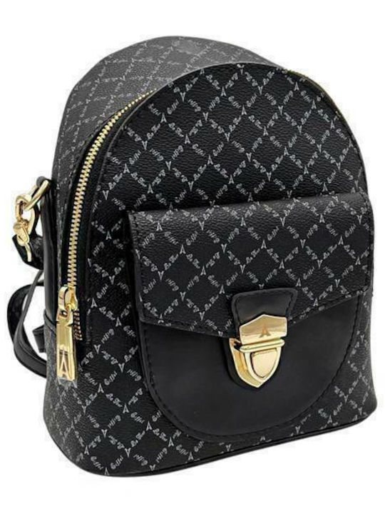 La tour Eiffel Women's Backpack Black / Gold