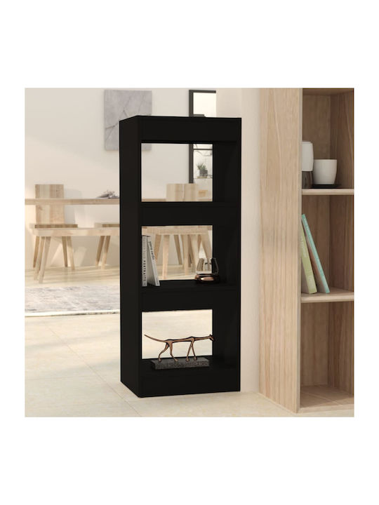 Floor Chipboard Bookcase Μαύρο 40x30x103cm