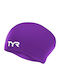 Tyr Long Hair Silicone Adults Swimming Cap Purple