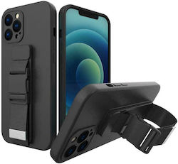 Hurtel Rope Back Cover Σιλικόνης 1mm Μαύρο (iPh...
