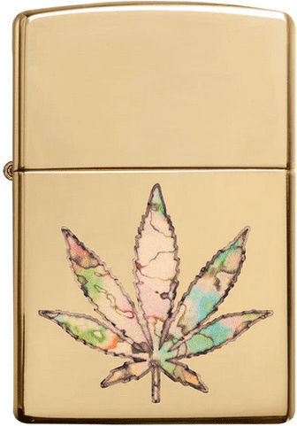 Zippo Αντιανεμικός Αναπτήρας Φλόγας Pot Leaf Fusion