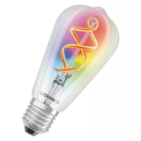 Ledvance Bec Smart FS1 LED 4.5W pentru Dulie E27 și Formă ST64 RGB 300lm Reglabil în intensitate