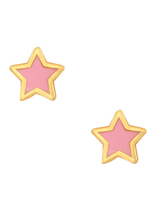 Παιδικά χρυσά 9k σκουλαρίκια Αστέρια