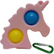 Pop it Fidget Silikon Schlüsselanhänger Pop it Fidget Einhorn Brelock Rosa
